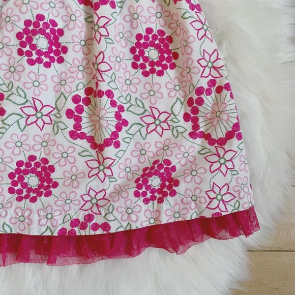 Penelope Mack pink flower print ruffle dress sz 3T - Picture 2 of 7